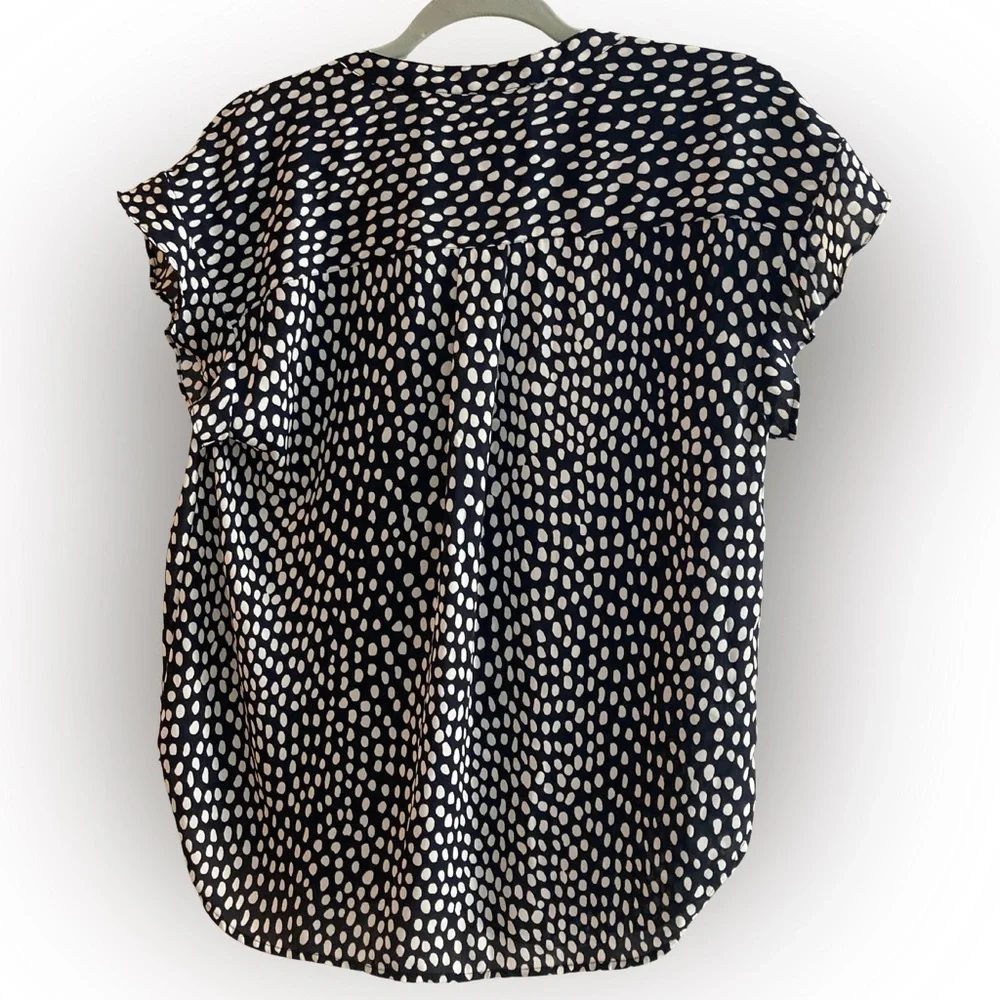 J. Crew Black and White Polka Dot Blouse - Picture 3 of 3